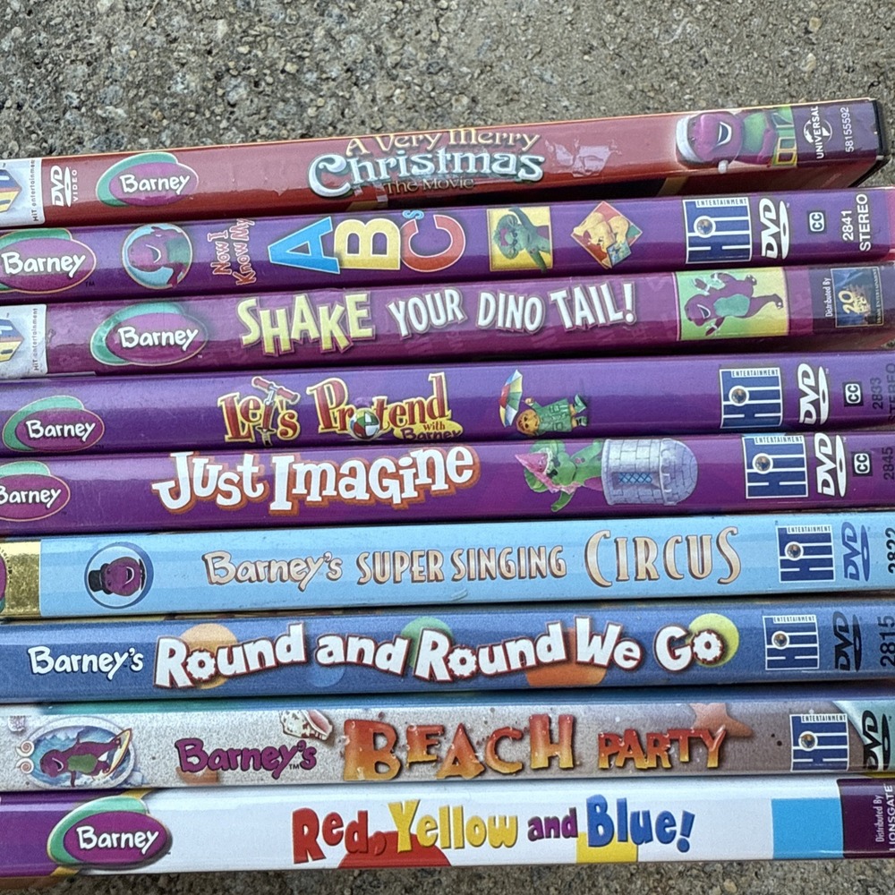 Barney & Friends The Purple Dinosaur DVD (LOT OF 9)